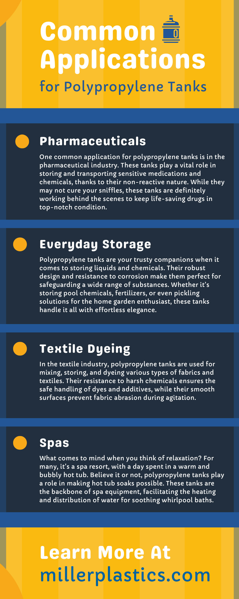 9 Common Applications for Polypropylene Tanks